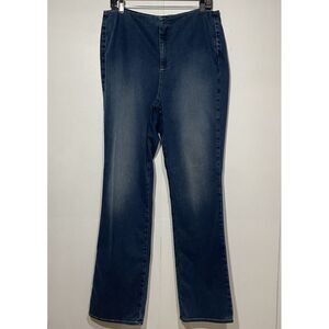 Susan Graver Wide Leg Jeans‎ Womens 8 Blue Denim Relaxed Medium Wash
